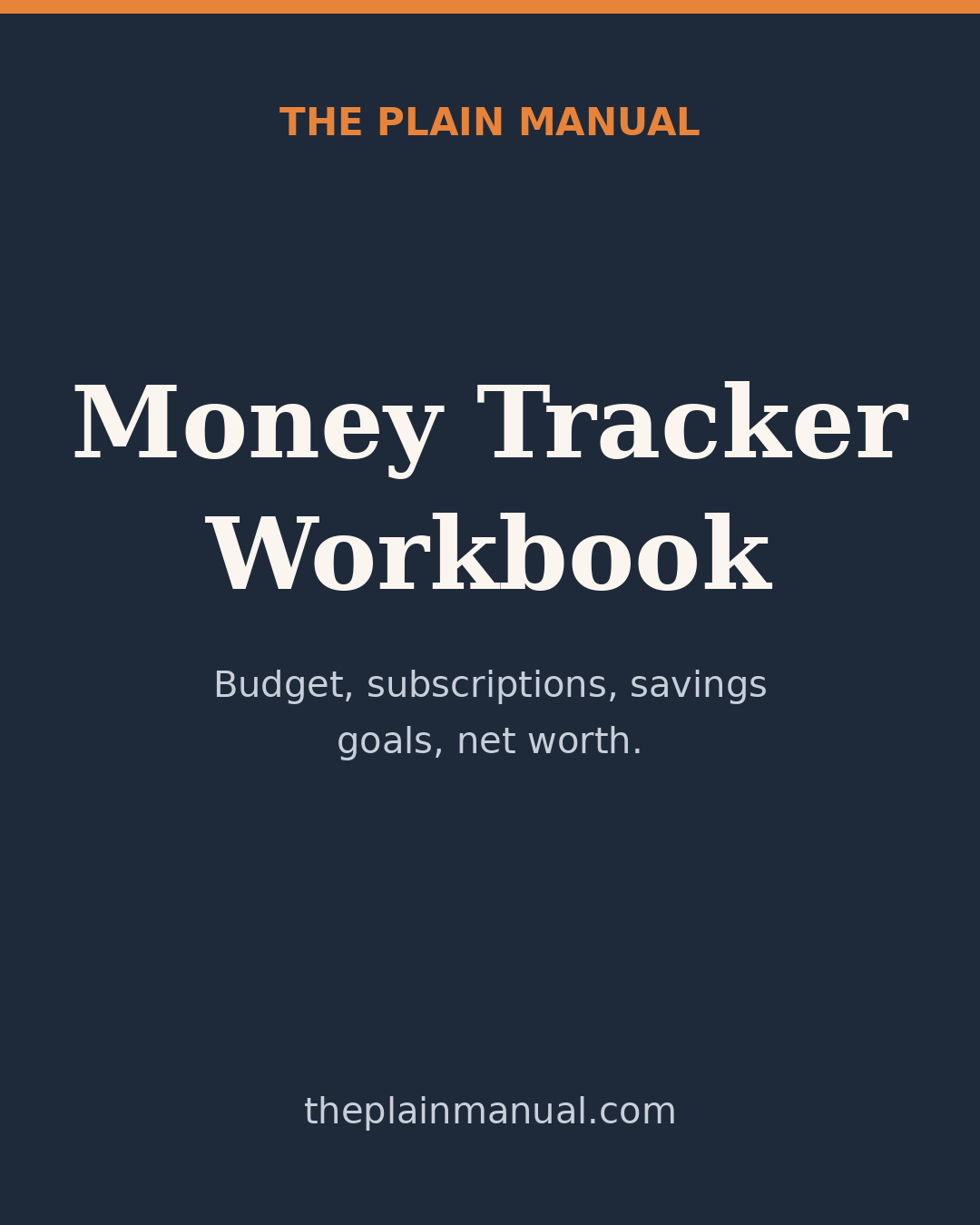 Money Tracker Workbook